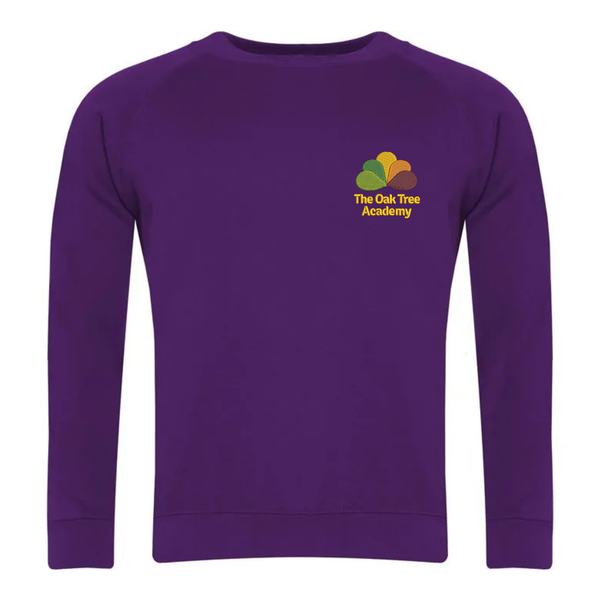Oak Tree Purple School Sweatshirt with Logo - (Y6 Only)