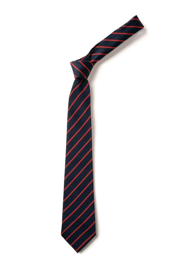 St Joseph's Primary Traditional Tie - Black and Red Sriped