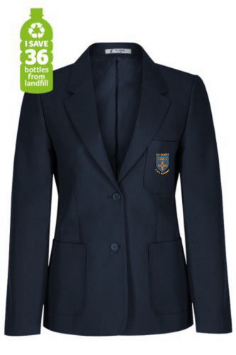 Ian Ramsey Girls Badged Navy Blazer (Blue)