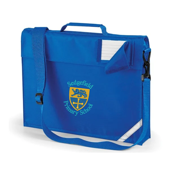 Sedgefield Primary Royal Blue Junior Logo Bookbag with reflective strip