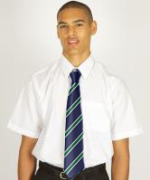 Boys Trutex Short Sleeve Twin Pack Non-Iron School shirts - white
