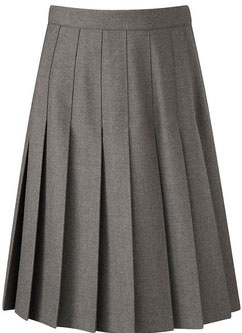 Hexham Middle School Approved Girls Grey Pleated Skirt