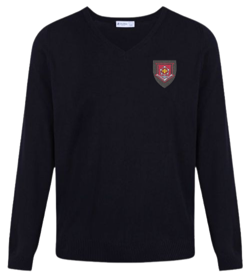 English Martyrs Unisex Cotton V - Neck Black Jumper 
