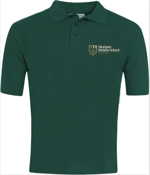 Hexham Middle School Bottle Green PE Polo Shirt