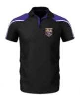 Monkwearmouth Academy Contrast Black/Purple Polo shirt (Unisex)