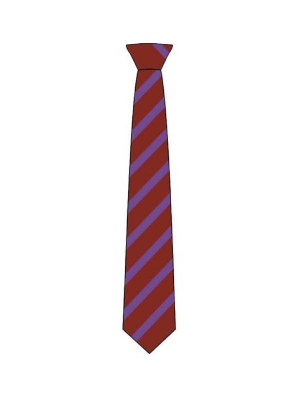Northfield Purple and Burgundy Stripe Clip on Tie (Y8 Sept 25)