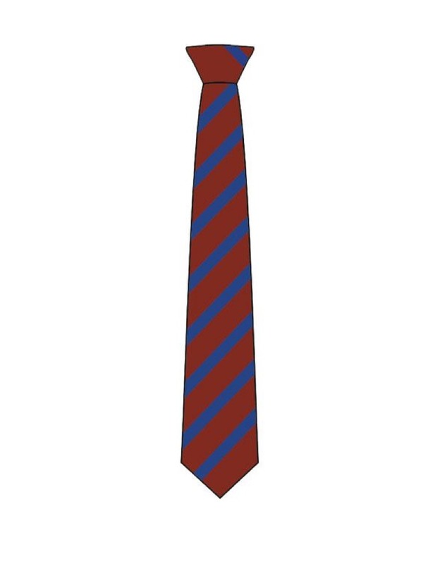 Northfield Royal and Burgundy Stripe Clip on Tie (Y9 Sept 25)