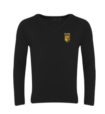 Parkside Academy Black V- neck Sweatshirt with logo