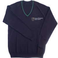 QEHS New School Jumper with Bespoke Stripe and Logo