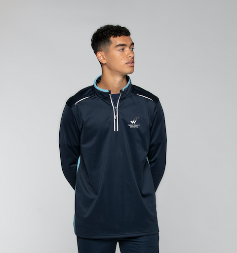 Whickham Navy/Sky 1/4 Zip Midlayer Training Top