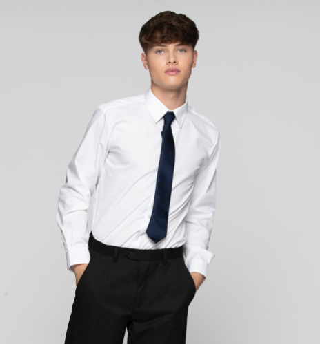 Excelsior Boys Trutex School Shirts Non-Iron - Twin Pack (White)