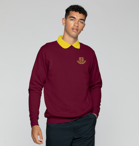 Spring Gardens Primary School Sweatshirt Maroon with New Logo : Michael ...