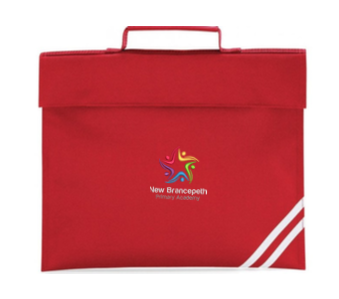 New Brancepeth Red Logo Bookbag with reflective strip