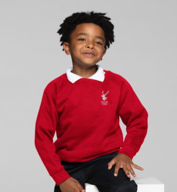 Hartside Primary Academy Red School Sweatshirt with Logo