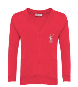 Hartside Primary Academy  Red School Cardigan with Logo