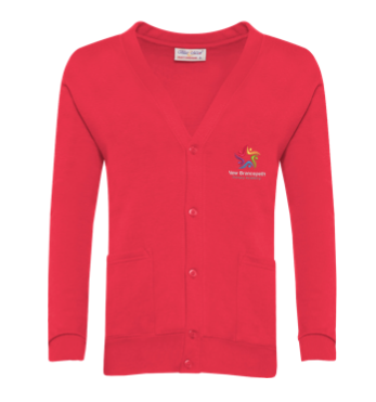 New Brancepeth Primary Academy Red School Cardigan with Logo