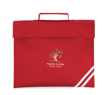 Howden Le Wear Nursery School Red Logo Bookbag with reflective strip