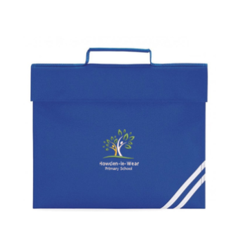 Howden Le Wear Primary School Royal Logo Bookbag with reflective strip