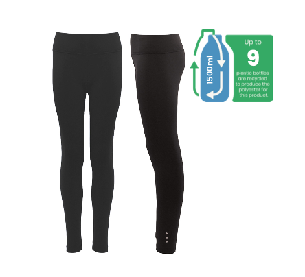 Richmond School Approved (ARETE) Black/Silver Leggings