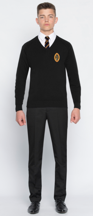 Richmond School Approved Boys Black Slim Leg Trousers