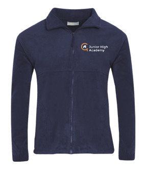 Junior High Academy Navy Outdoor Micro Fleece Jacket with Logo