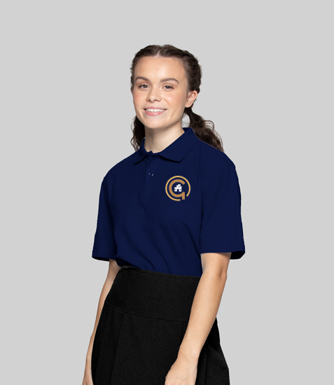 Junior High Academy Navy Day Polo Shirt with Logo (Unisex)