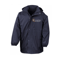 Great Park Academy Navy Reversible Rain Coat with Logo