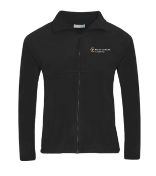 North Gosforth Academy Outdoor Black Fleece Jacket with Logo (Optional)