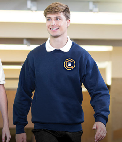 Jesmond Park Academy Unisex Navy Sweatshirt (Yellow circle) - (Y8 Sept 25)