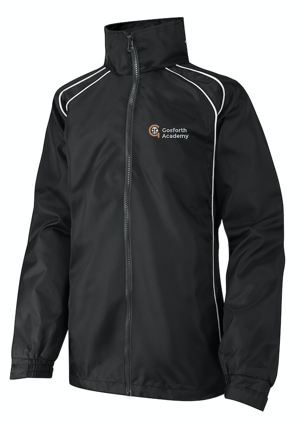 Gosforth Academy Black Showerproof Rain Jacket (Compulsory)
