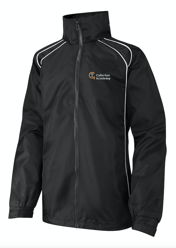 Callerton Academy Black Showerproof Rain Jacket with Logo (Compulsory)