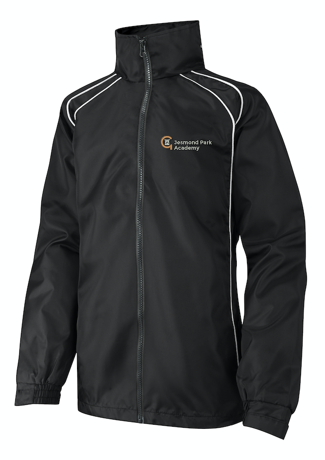 Jesmond Park Academy Black Showerproof Rain Jacket with Logo (Compulsory)