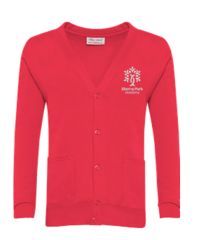 Skerne Park Academy Red School Cardigan with Logo