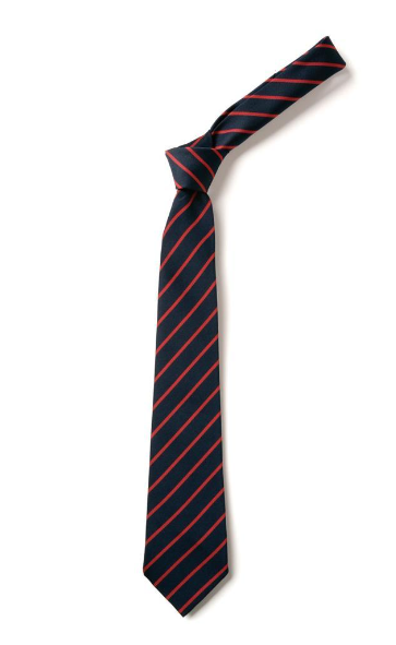 St Joseph's Primary Traditional Tie - Black and Red Striped