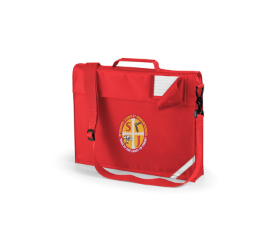 St Joseph's Primary Red Logo Junior Bookbag with reflective stripe