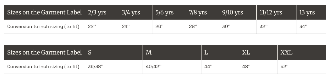 Leavers hoodie size guide Leavers hoodie size guide