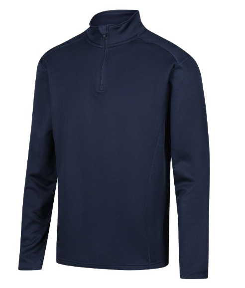 Thorp Plain Navy 1/4 Zip Midlayer PE Top (Outdoor)