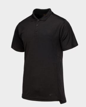 Plain Black Gravity Performance Sports PE Polo Shirt 