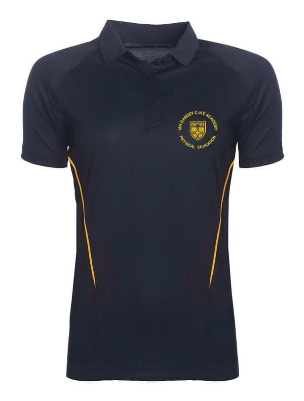Ian Ramsey Navy and Gold Girls PE Polo