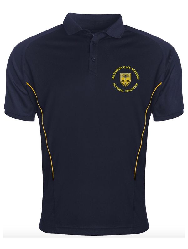 Ian Ramsey Navy and Gold Unisex PE Polo