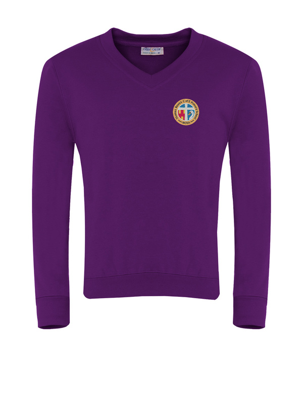 Thomas Bewick Primary School Logo V-Neck Sweatshirt (Years 5+6)