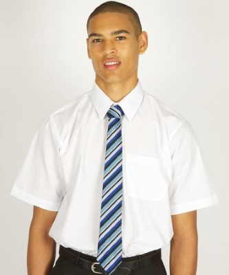 Biddick Academy Boys Trutex Short Sleeve Shirts - Twin Pack Non Iron