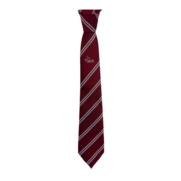 St John's Catholic Clip on Tie - Maroon (Year 7 Sept 25)