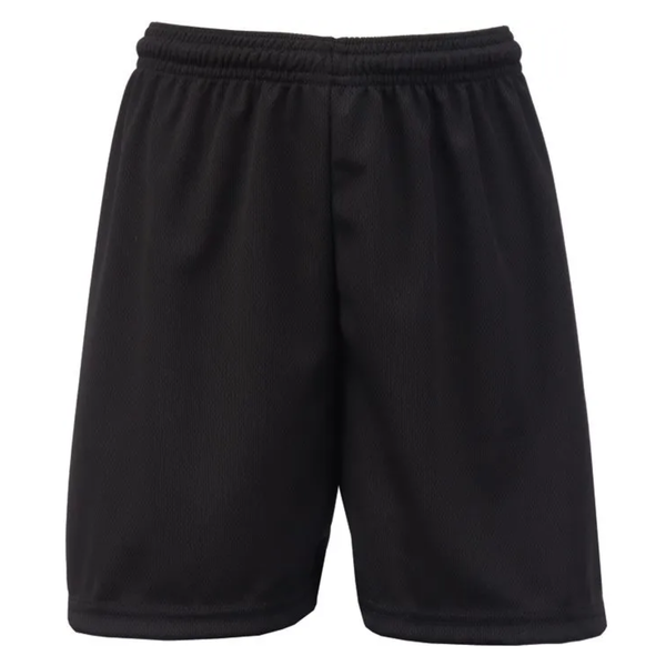 Plain Black Honeycomb Shorts