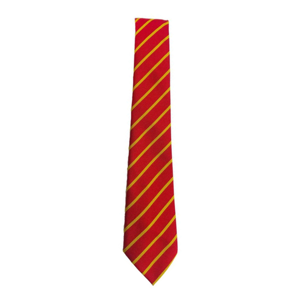 St Paul's Catholic Traditional Tie - Red and Gold Striped