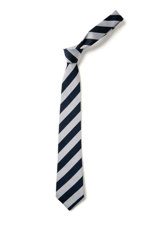 Stokesley Primary Navy and Silver Clip On Tie - ( 1-5 yrs Only)