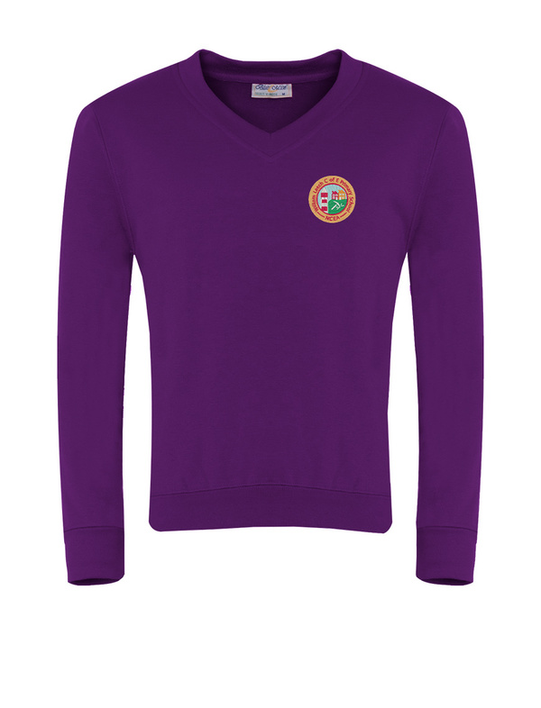 William Leech Primary School Logo V-Neck Sweatshirt (Years 5+6)