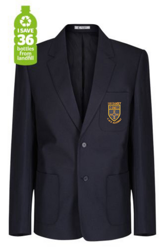 Ian Ramsey Boys Badged Navy Blazer (Yellow)